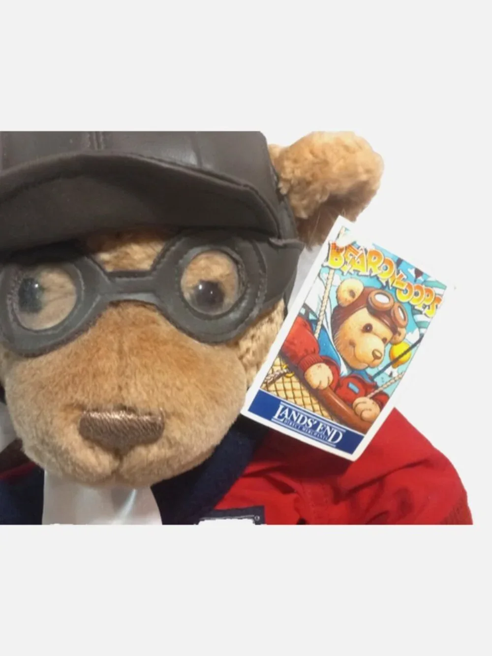 Vintage 1997 Lands' End Aviator Explorer Teddy Bear Plush Bearon Von Oops